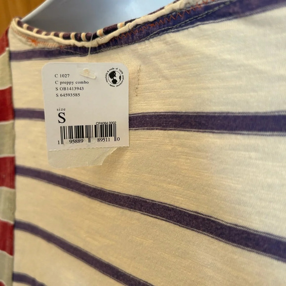 Free People Women's Stripey Prep Tee, Preppy Combo, small - We The Free - Picture 11 of 13